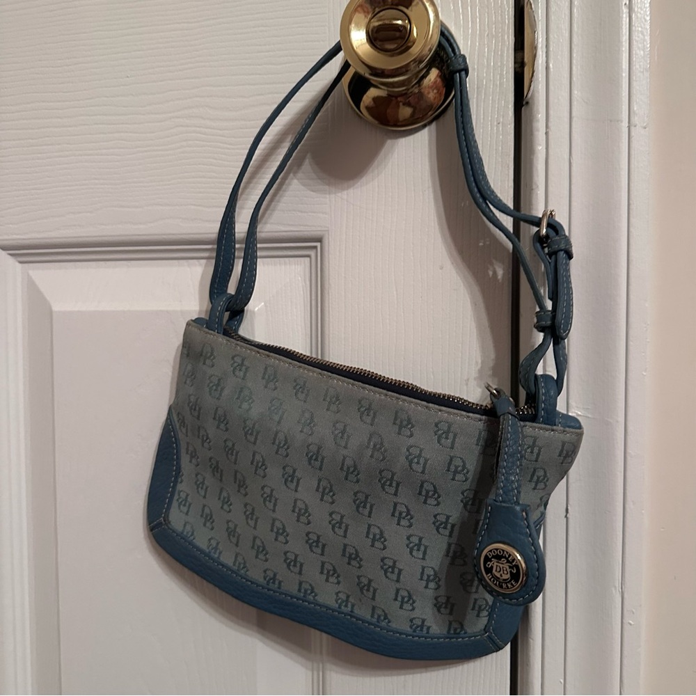 Dooney & Bourke Vintage Blue Envelope Shoulder Bag